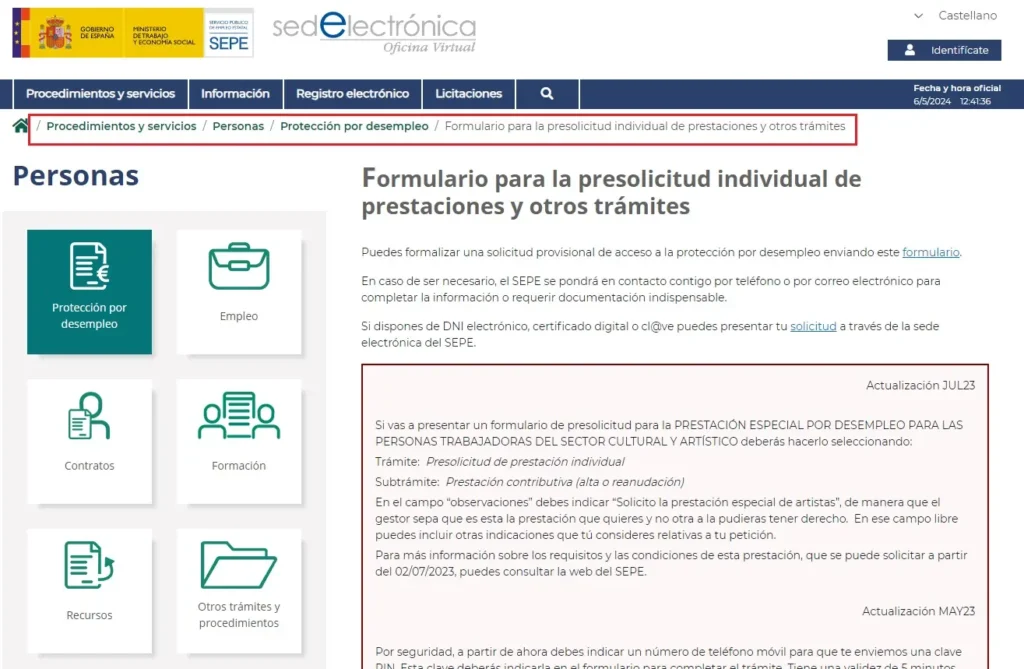 sede electronica - cómo solicitar un certificado en SEPE - CertificadoElectronico.es