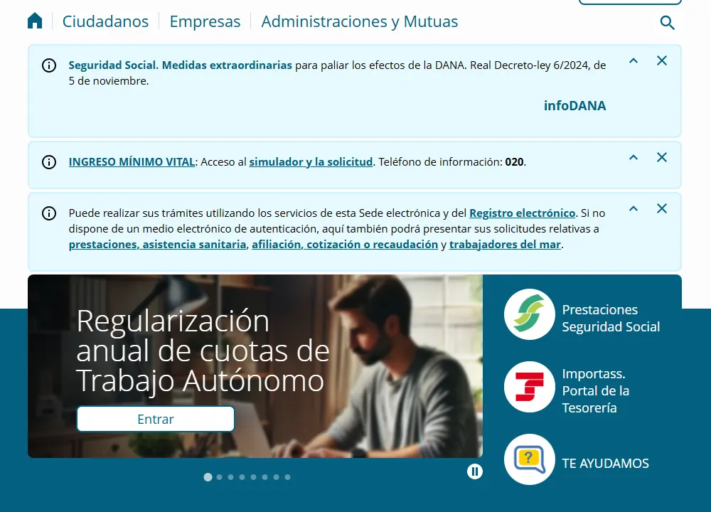 Seguridad Social - sede electrónica - CertificadoElectronico.es
