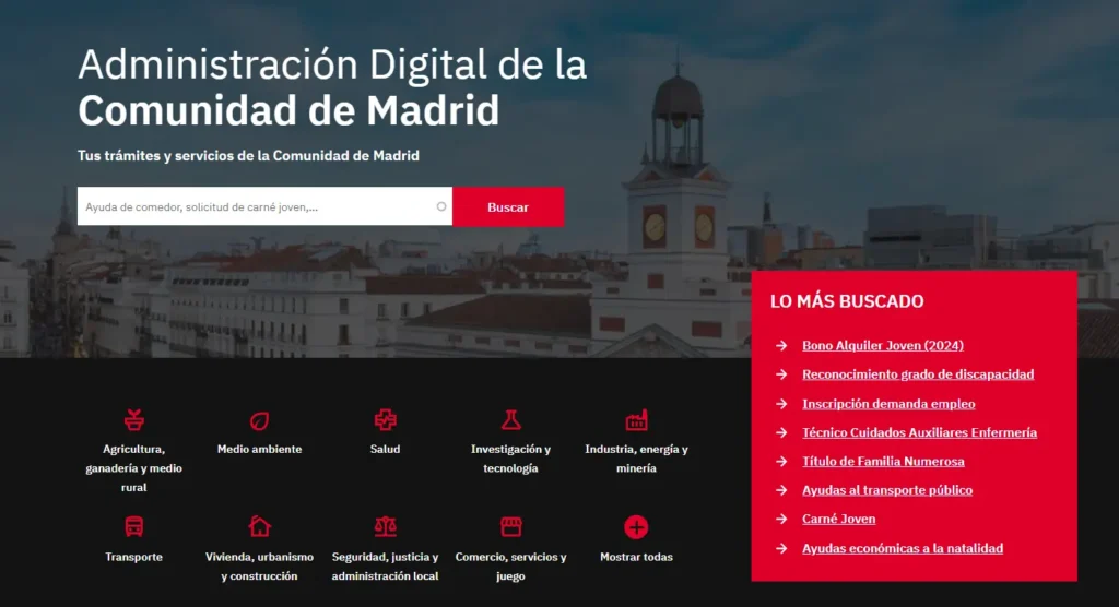 Comunidad de Madrid - Madrid - certificado digital - CertificadoElectronico.es