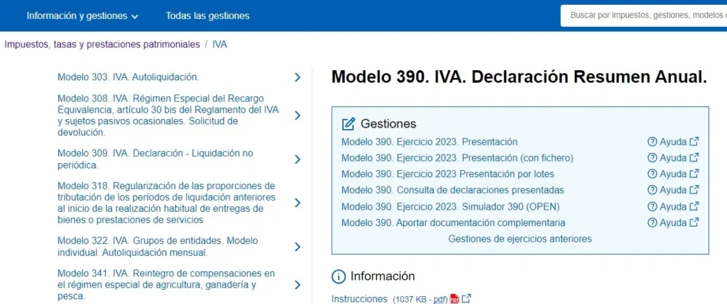 Modelo 390 - CertificadoElectronico.es