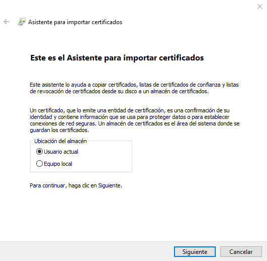 Pasos asistente - 2 CertificadoElectronico.es