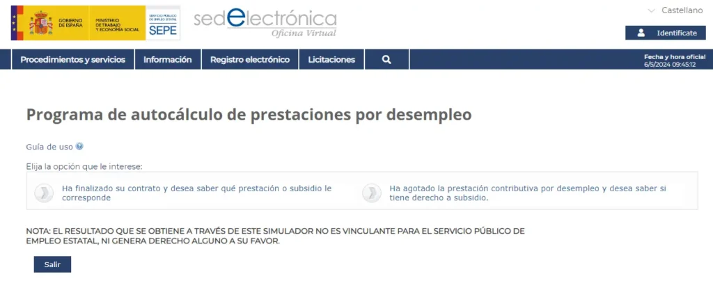 Sede electrónica - paro - CertificadoElectronico.es