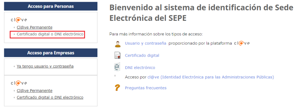 Sede electrónica - amas de casa - CertificadoElectronico.es