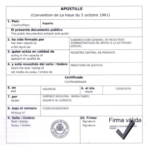 Documento-de-apostilla-La-Haya-Validar documentos fuera de España -CertificadoElectronico.es