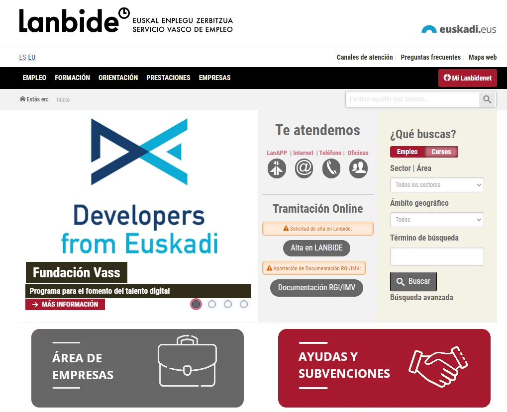Euskadi - demanda de empleo - CertificadoElectronico.es