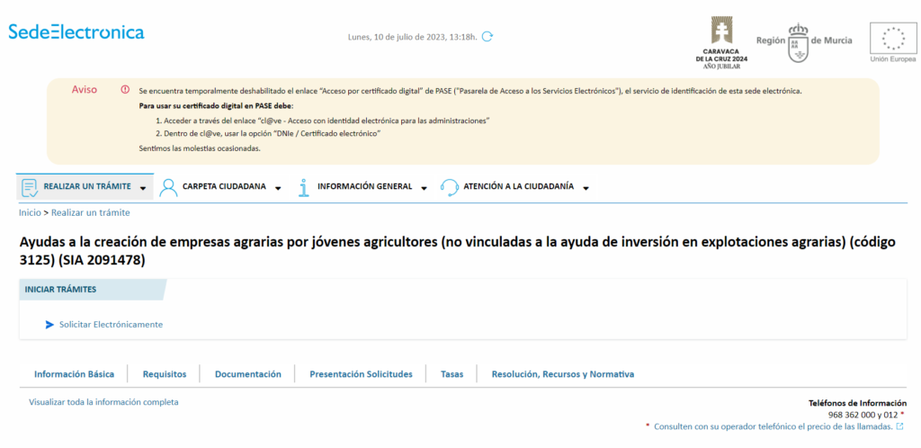 Sede-electrónica-CARM-Ayudas-a-jóvenes-agricultores-en-Murcia-CertificadoElectronico.es