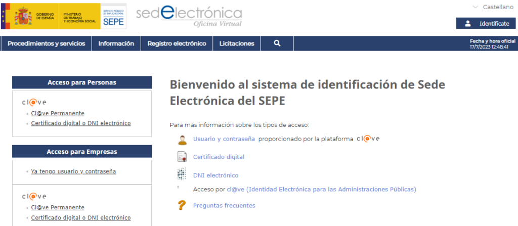 Sede-electrónica-Sepe-certificado-negativo-del-Sepe-CertificadoElectronico.es