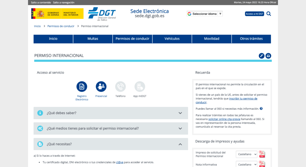 sede-electrónica-DGT-permiso-de-conducción-internacional-CertificadoElectronico.es