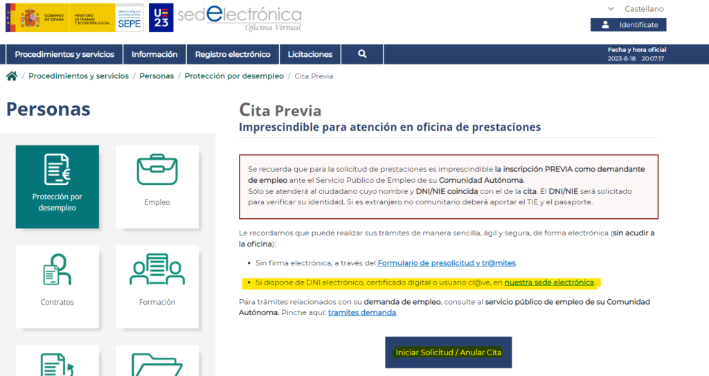 Blog-17.1. - cita previa en el Sepe - CertificadoElectronico.es