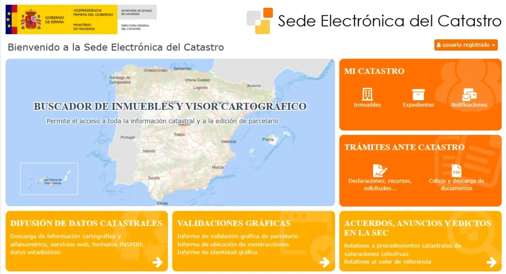 Sede Catastro - modificar los datos de un inmueble - CertificadoElectronico.es