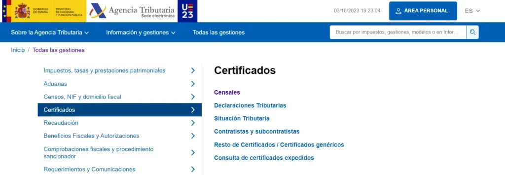 Sede electrónica agencia tributaria - (5) - operaciones intracomunitarias - CertificadoElectronico.es