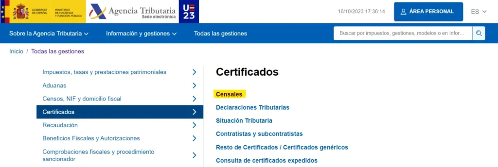 sede 3 - certificado de importe neto - CertificadoElectronico.es