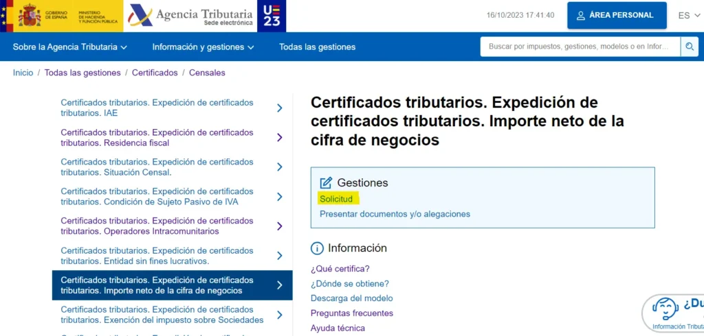 sede 5 - certificado de importe neto - CertificadoElectronico.es