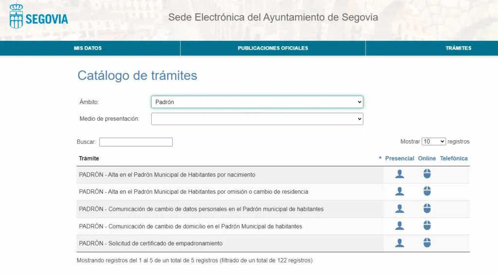 sede electrónica - ayuntamiento de Segovia - CertificadoElectronico.es