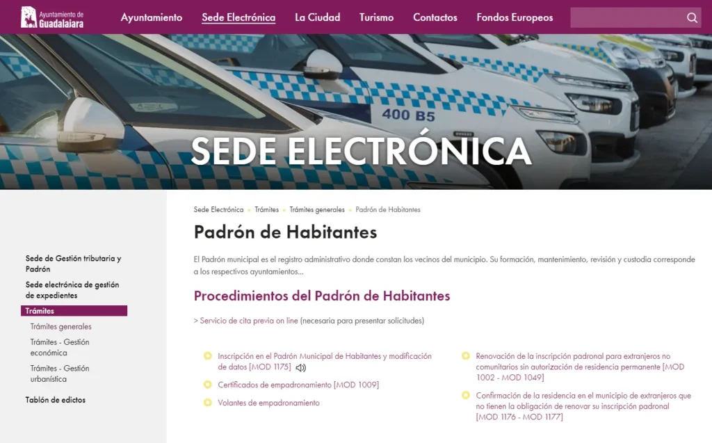 sede electrónica - Guadalajara - CertificadoElectronico.es