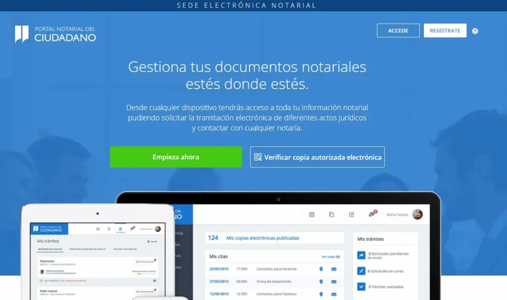 Portal notarial del ciudadano - trámites ante notario - CertificadoElectronico.es