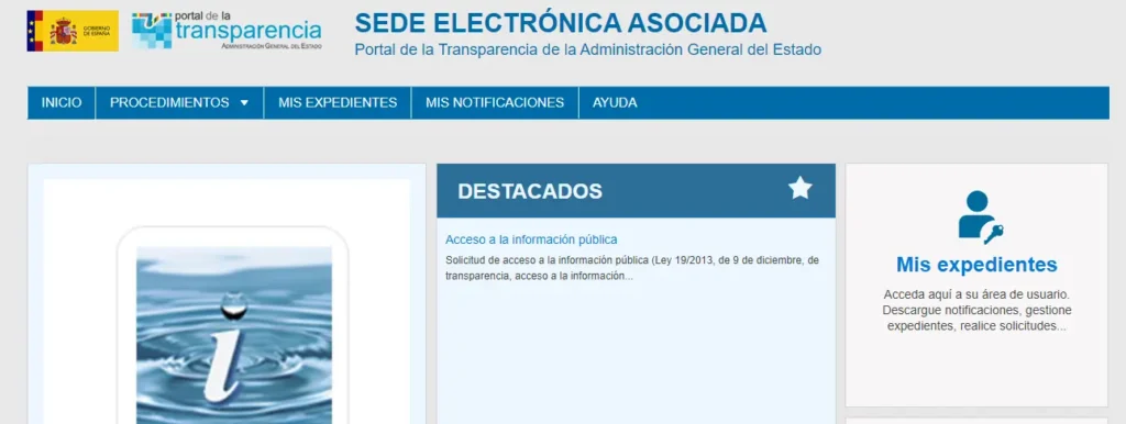 portal de tranparencia - Administración general del Estado - CertificadoElectronico.es