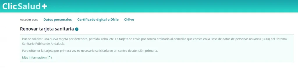 Clic Salud - tarjeta sanitaria de Andalucía - CertificadoElectronico.es