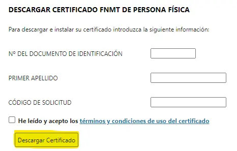 Descargar certificado - Sevilla - CertificadoElectronico.es