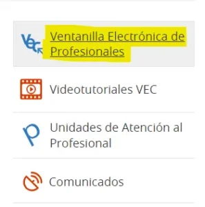 Menú - VEC - CertificadoElectronico.es