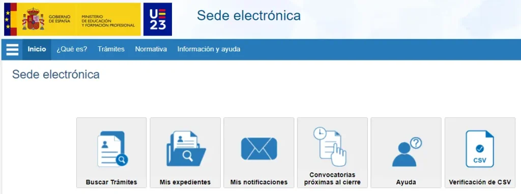 Sede Ministerio de Educación - títulos académicos - CertificadoElectronico.es