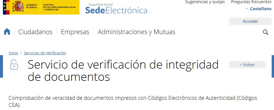 Código CEA - informe de deudas - CertificadoElectronico.es