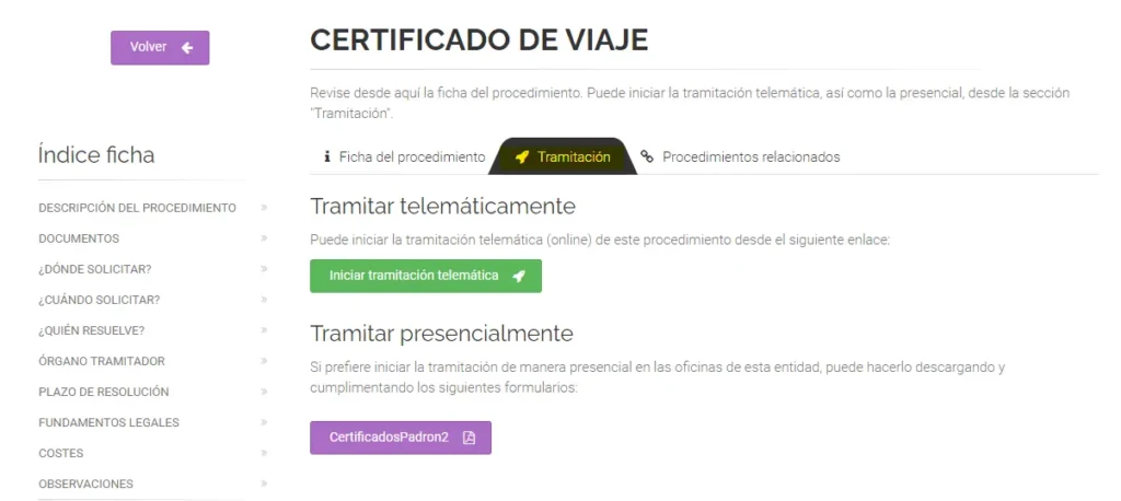 certificado de viaje - CertificadoElectronico.es