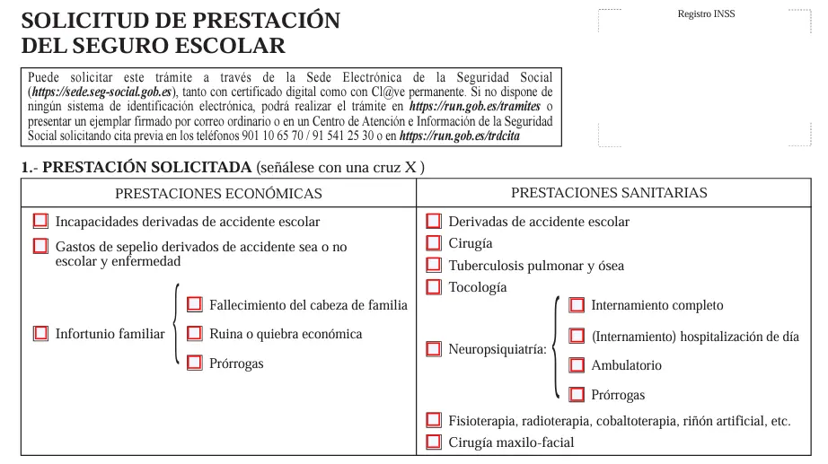 sede seguridad social - seguro escolar - CertificadoElectronico.es