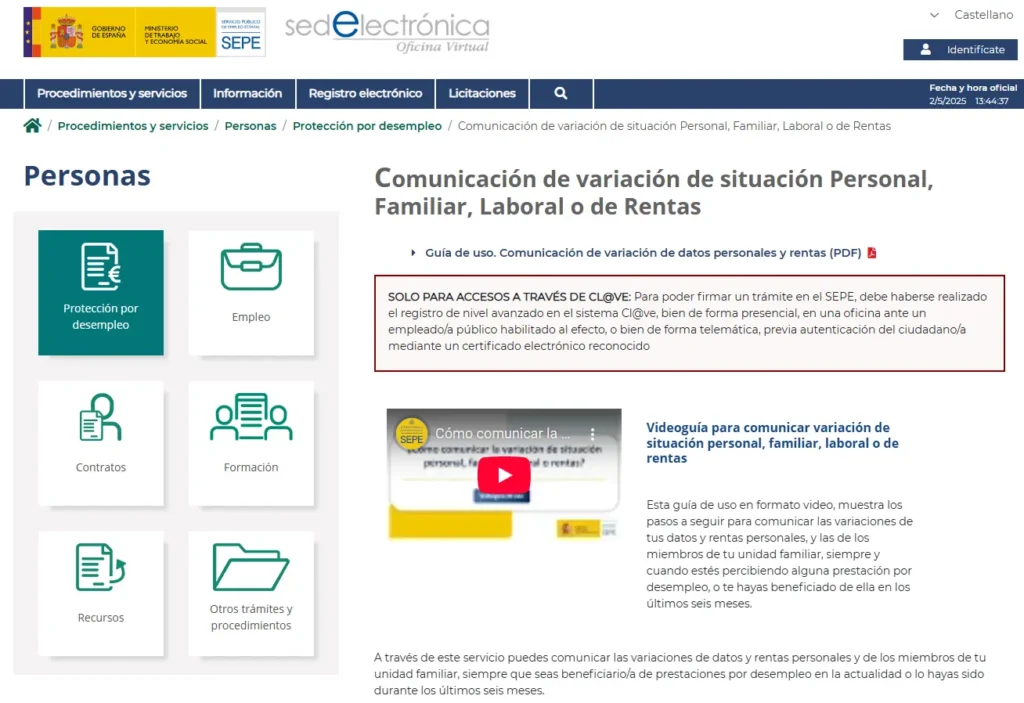 SEPE - indemnización por despido - CertificadoElectronico.es