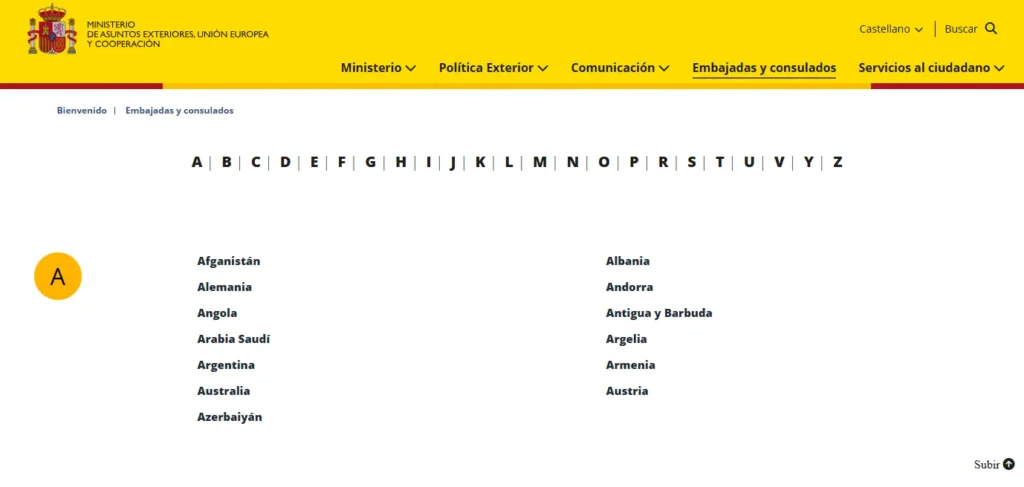 Sede Exteriores - embajada - CertificadoElectronico.es